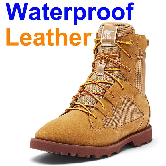 Brand New SOREL Men's Brown Casual Boots - Waterproof, Leather, Lightweight - Picture 1 of 6